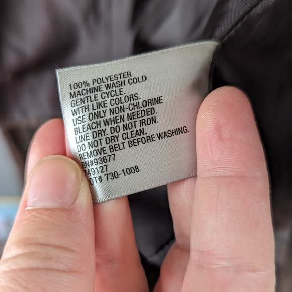 Brown Faux Leather Belted Jacket - Picture 9 of 9